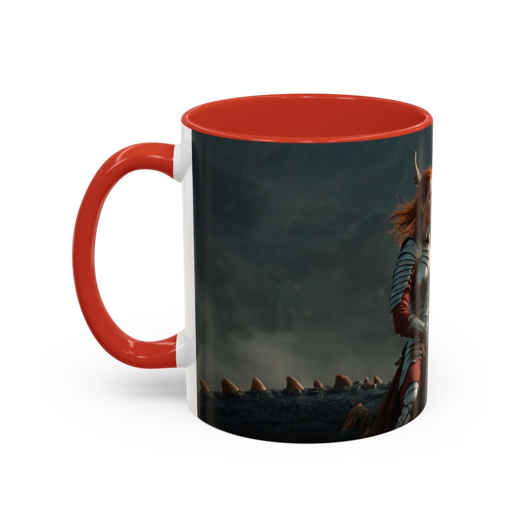gothic woman warrior Fantasy Dragon Rider Coffee Mug