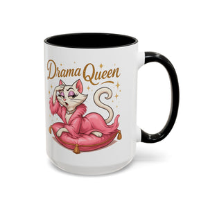 Drama Queen Coffee Mug - Fun Gift for Cat Lovers, Unique Mug for Tea or Coffee, Perfect for Birthdays, Mother's Day & Housewarming