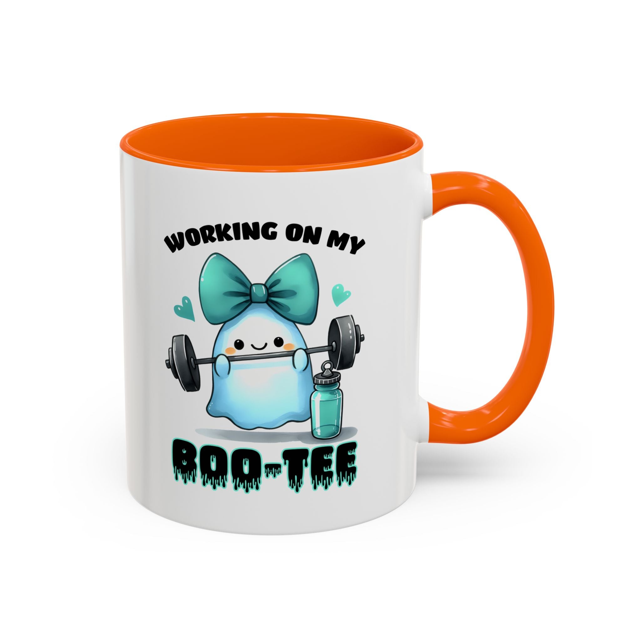 Fitness Motivation Coffee Mug, Workout Gift, Gym Decor, Boo-Tee Lover's Cup, Cute Ghost Mug