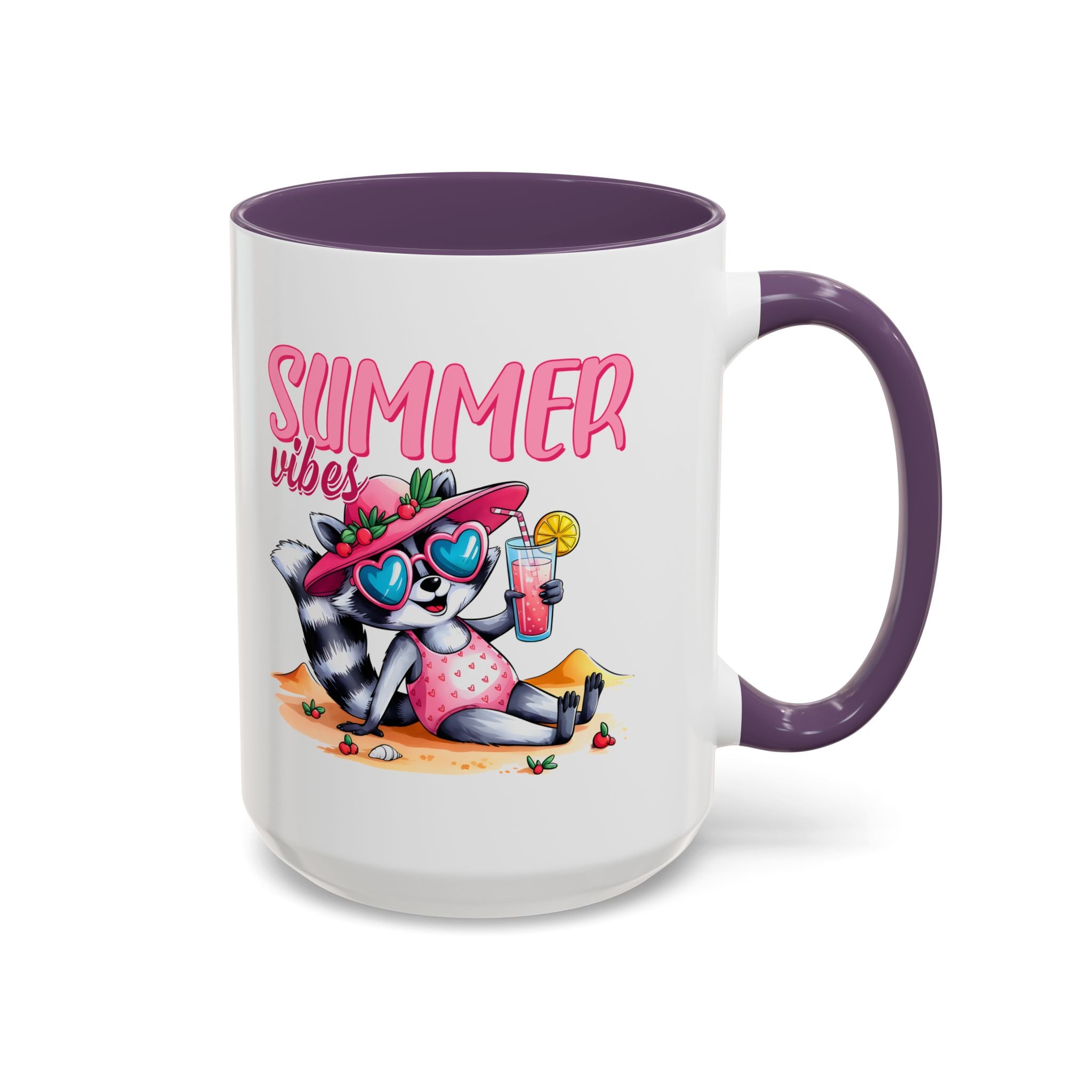Summer Vibes Accent Coffee Mug - Fun & Colorful Design for Relaxing Moments