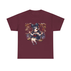 vampire girl on a swing horror Unisex Heavy Cotton Tee men women halloween #23