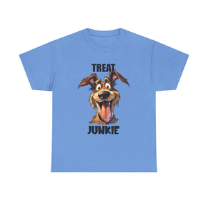 Dog Lovers Treat Junkie Tee, Unisex Dog T-Shirt, Pet Owner Gift, Funny Dog Shirt, Animal Lover Apparel, Dog Enthusiast Gift