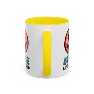 Smiley Face Accent Coffee Mug - "Smile, Life is Good" - 11oz & 15oz