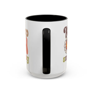 Keep Smiling Floral Coffee Mug - Cheerful 11 & 15oz Accent Mug for Daily Motivation