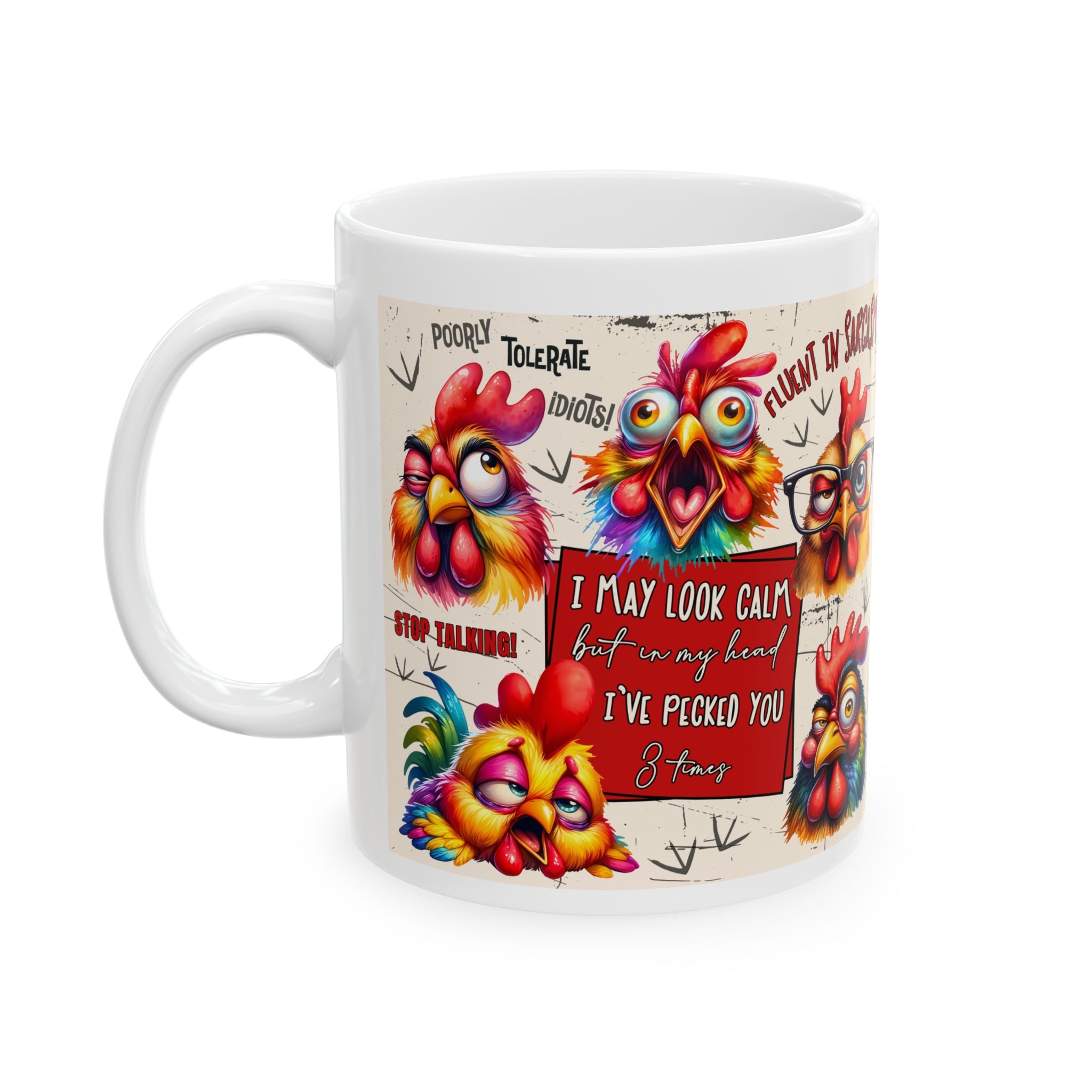 Funny Rooster Mug, attitude sarcasm Coffee Cup for Animal Lovers, Gift for Birthdays, Holidays, & Coffee Enthusiasts
