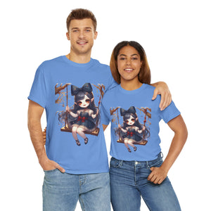 vampire girl on a swing horror Unisex Heavy Cotton Tee men women halloween #23