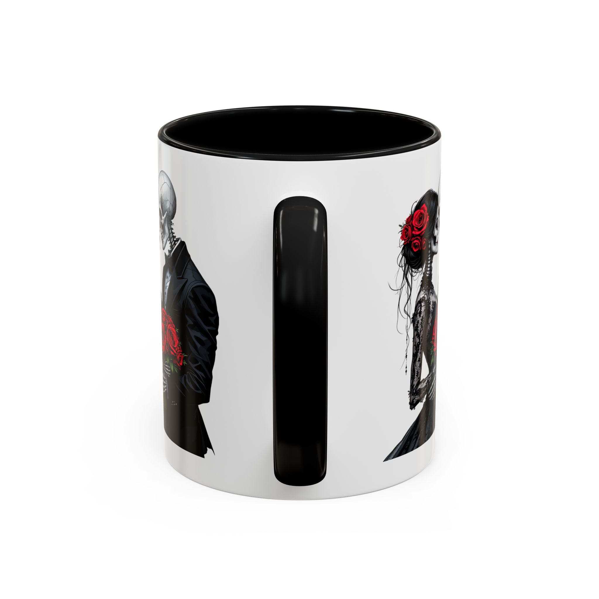 Romantic Skeleton Coffee Mug, Skull Love Mug, Gothic Gift, Halloween Decor, Couple Mug, Unique Coffee Cup
