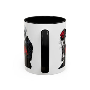 Romantic Skeleton Coffee Mug, Skull Love Mug, Gothic Gift, Halloween Decor, Couple Mug, Unique Coffee Cup