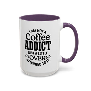 Coffee Addict Mug, Funny Coffee Lover Gift, Black Accent Mug, Warm Beverage Cup, Office Humor Drinkware