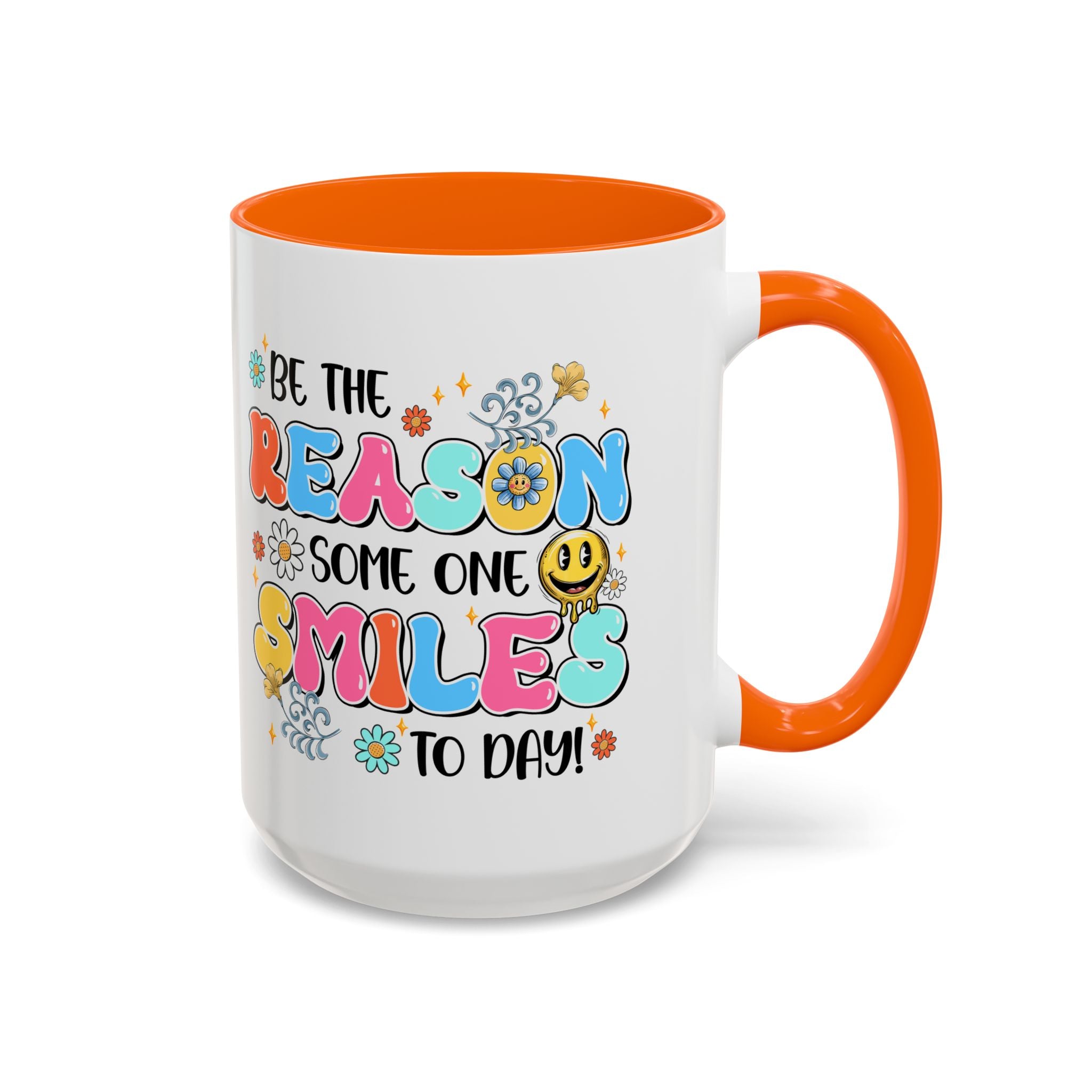 Colorful Inspirational Coffee Mug – Be the Reason Some One Smiles!
