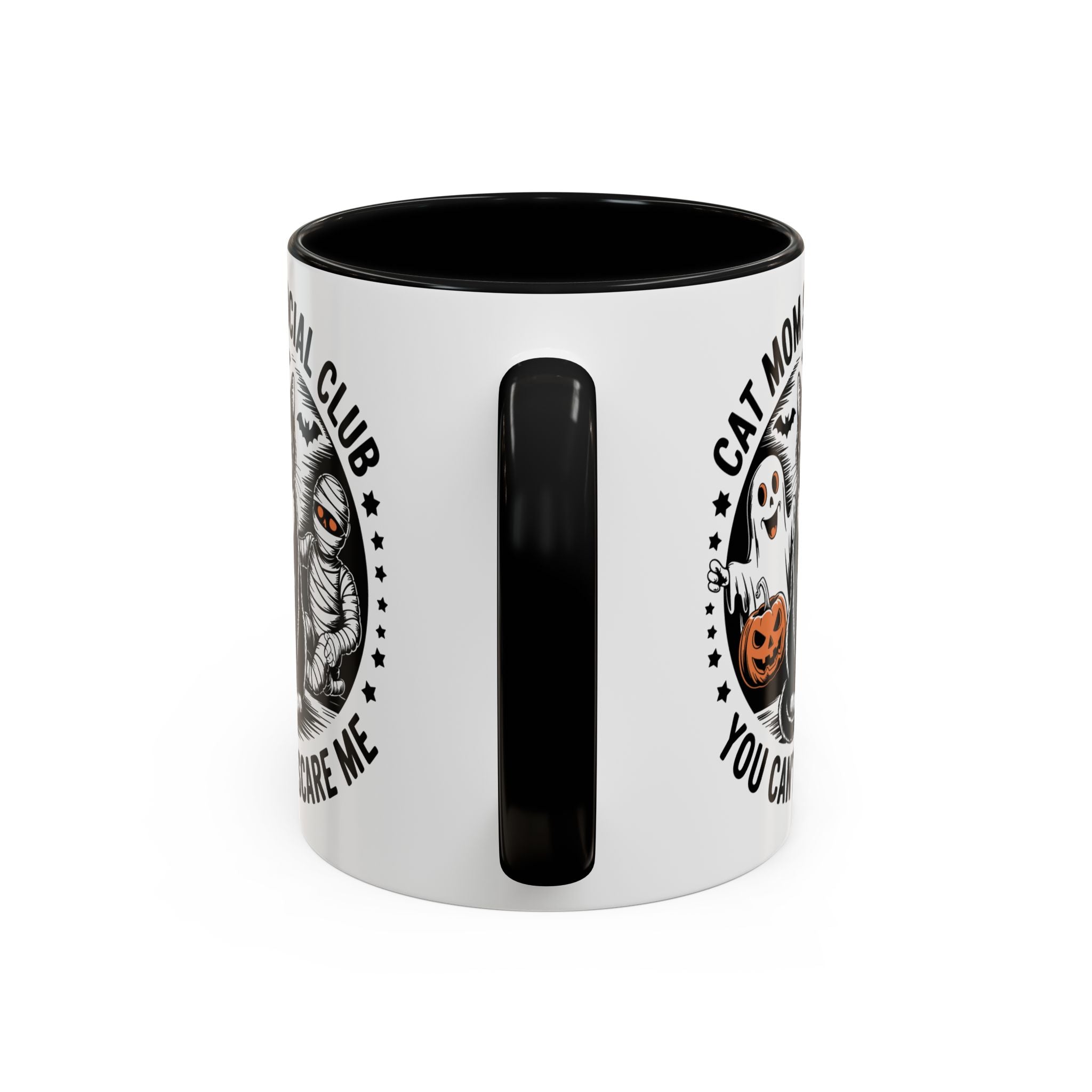 Halloween Cat Mom Coffee Mug - Spooky Social Club Design