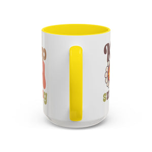 Keep Smiling Floral Coffee Mug - Cheerful 11 & 15oz Accent Mug for Daily Motivation