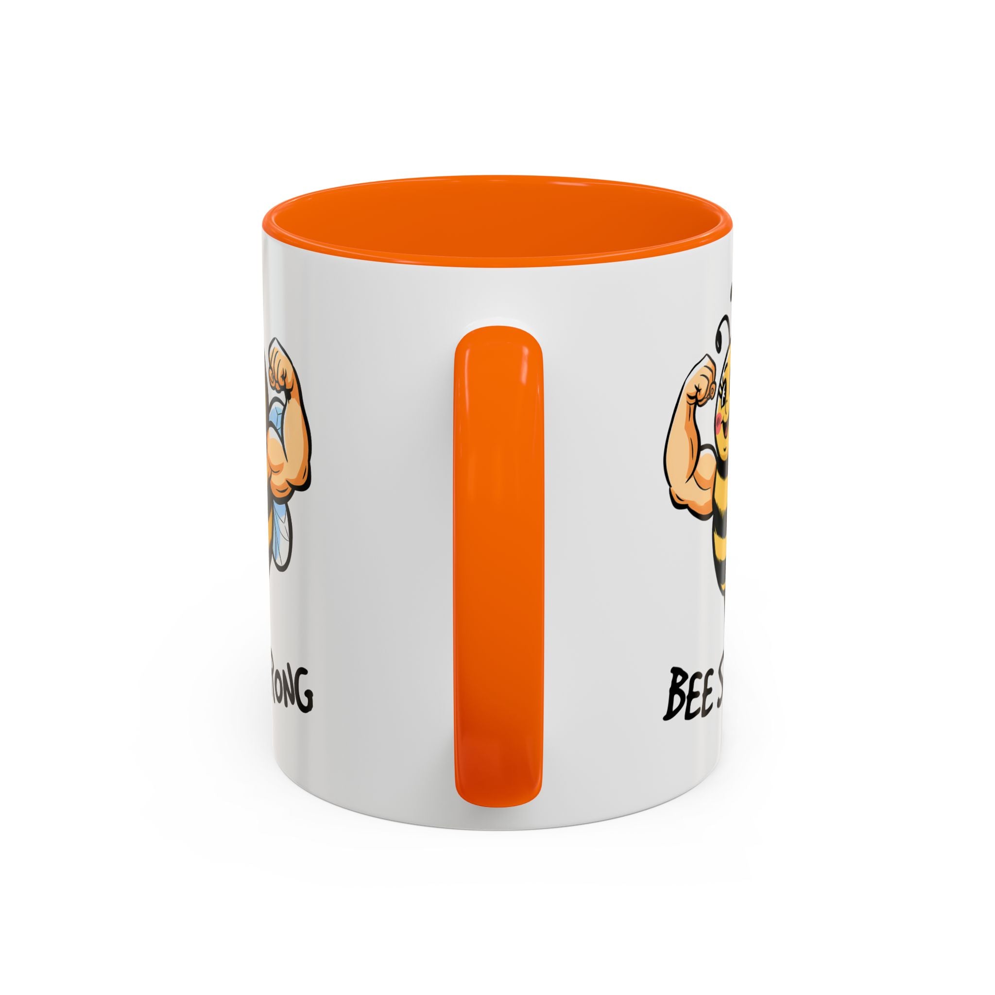 Bee Strong Accent Coffee Mug - Motivational Mug for Strength and mental health