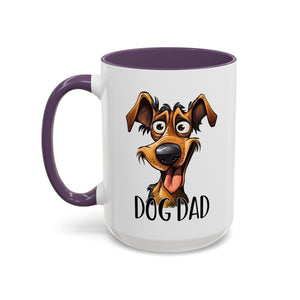 Dog Dad Accent Coffee Mug - Fun Gift for Dog Lovers, Pet Fathers, Father's Day, Birthday, Coffee Lovers