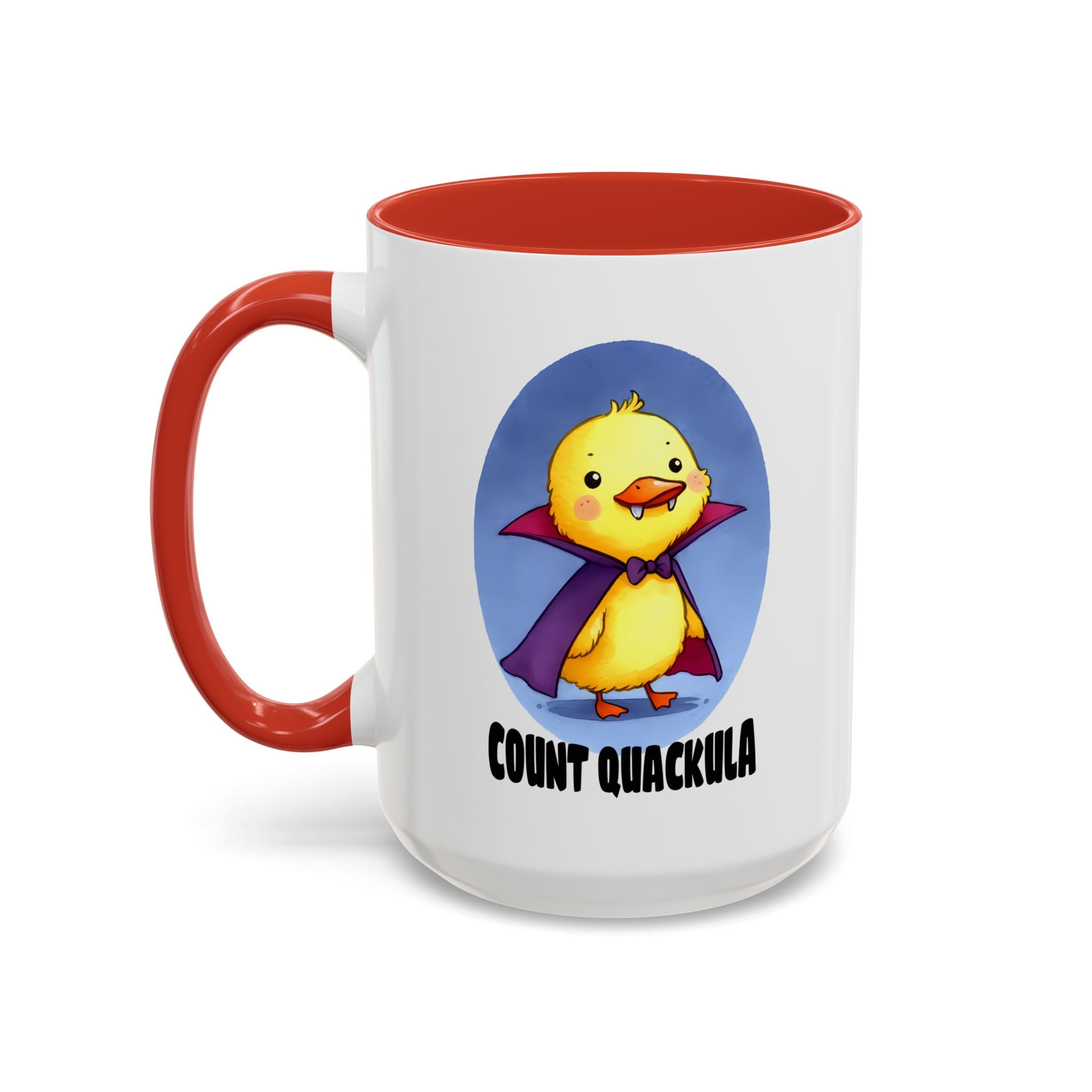 Cute Count Quackula Accent Coffee Mug - Adorable Gift for Coffee Lovers, Halloween Decor, Chick Collectors, Quirky Kitchen
