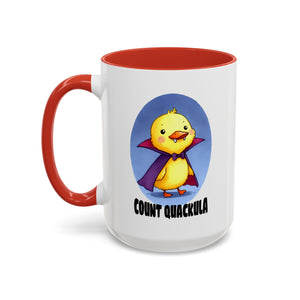 Cute Count Quackula Accent Coffee Mug - Adorable Gift for Coffee Lovers, Halloween Decor, Chick Collectors, Quirky Kitchen