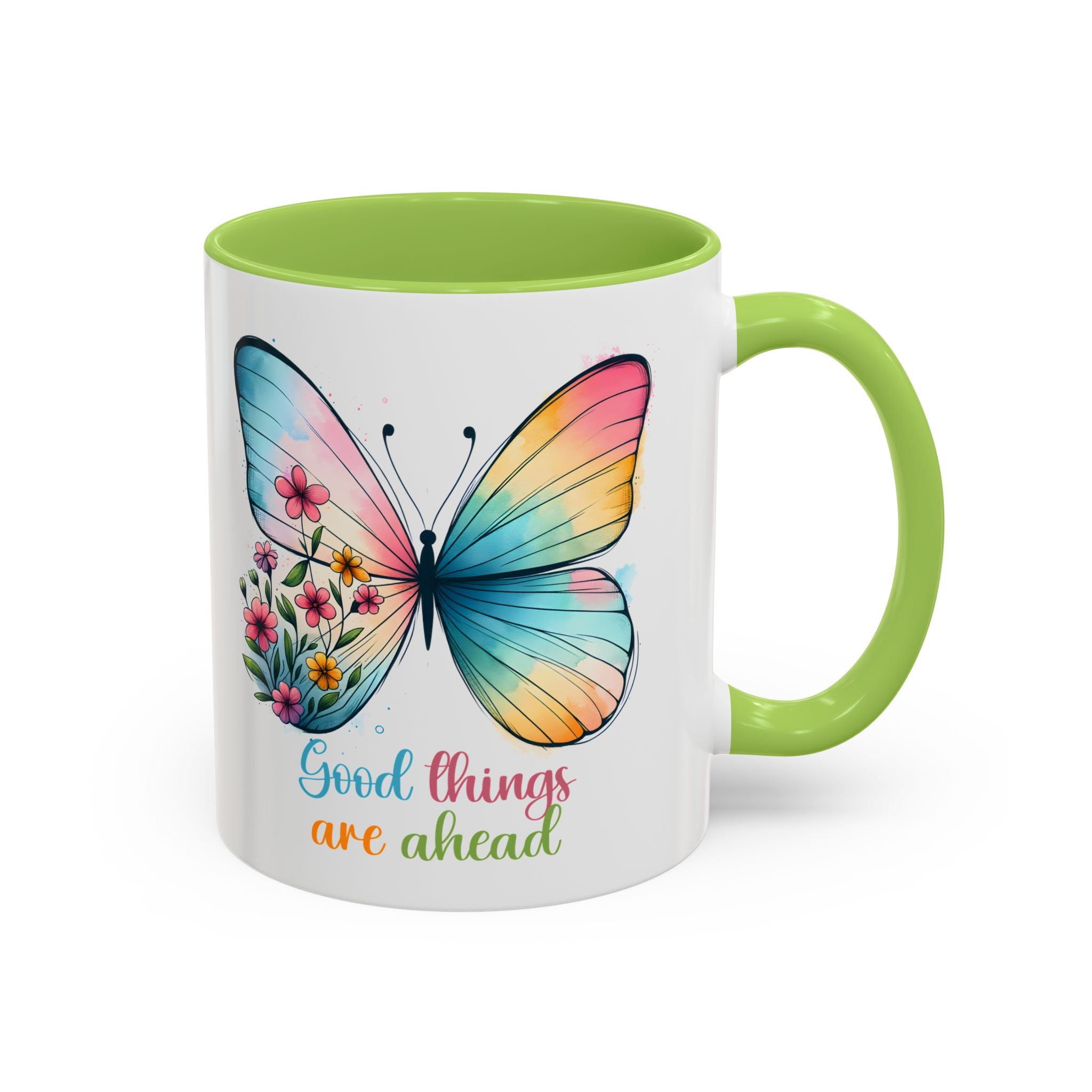 Inspirational Butterfly Coffee Mug positive vibe mental health