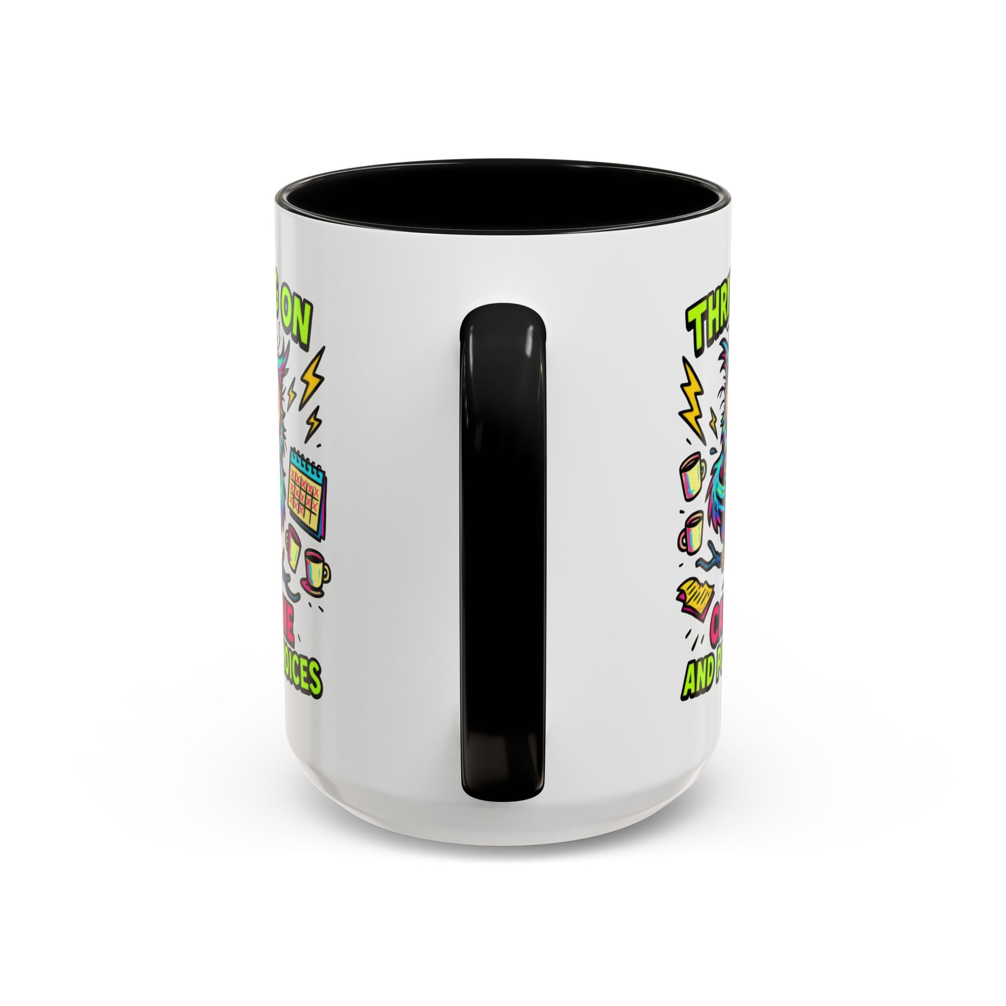 Thriving on Caffeine Mug | Funny Owl Coffee Cup | Gift for Coffee Lovers | Cute Kitchen Decor | Birthday, Holiday Gift