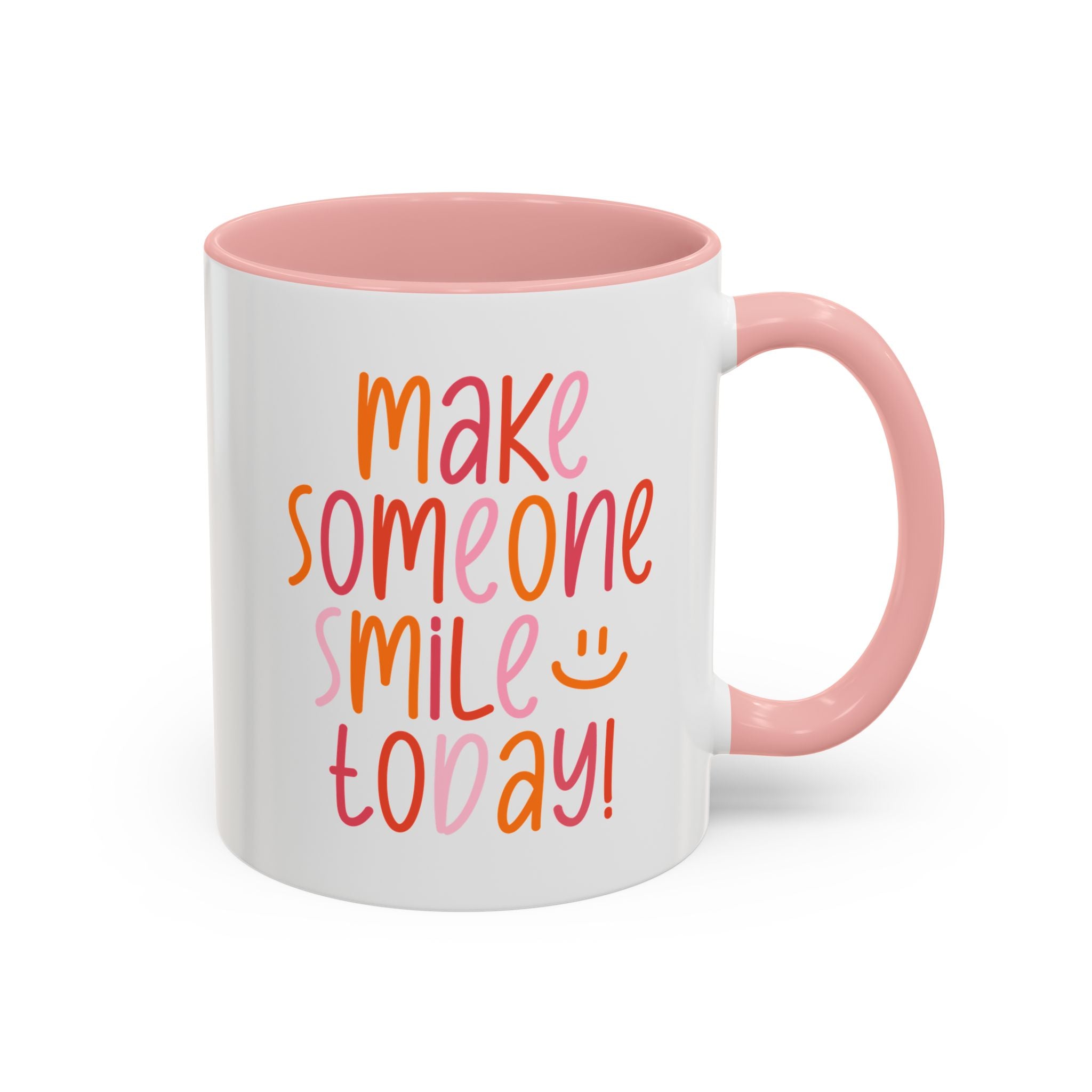 Motivational Coffee Mug - Make Someone Smile Today! - Gift for Friend, Inspirational, Cute Coffee Cup, Office Mug, Cheerful Drinkware