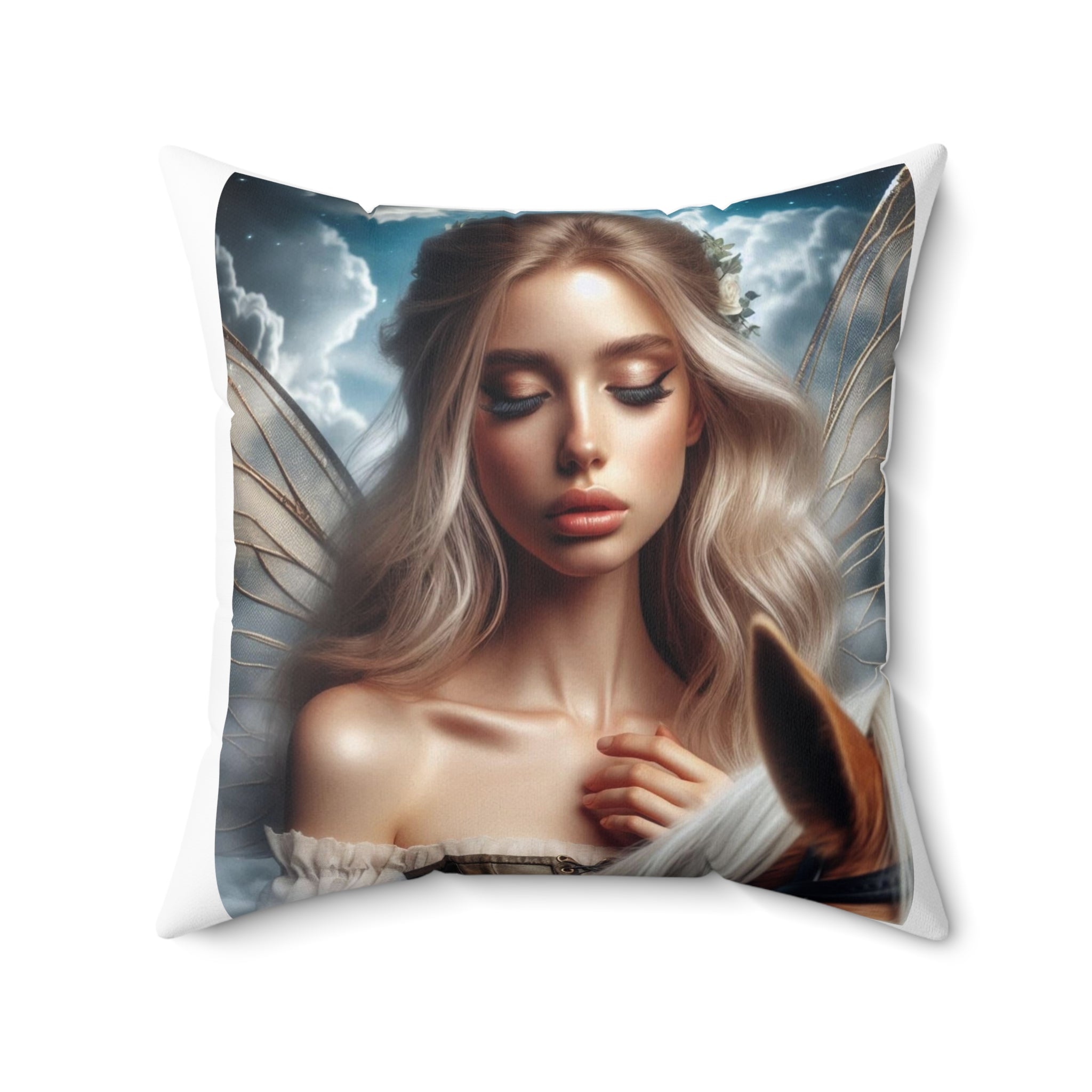 Fairy princess Spun Polyester Square Pillow by mrdragonsfire