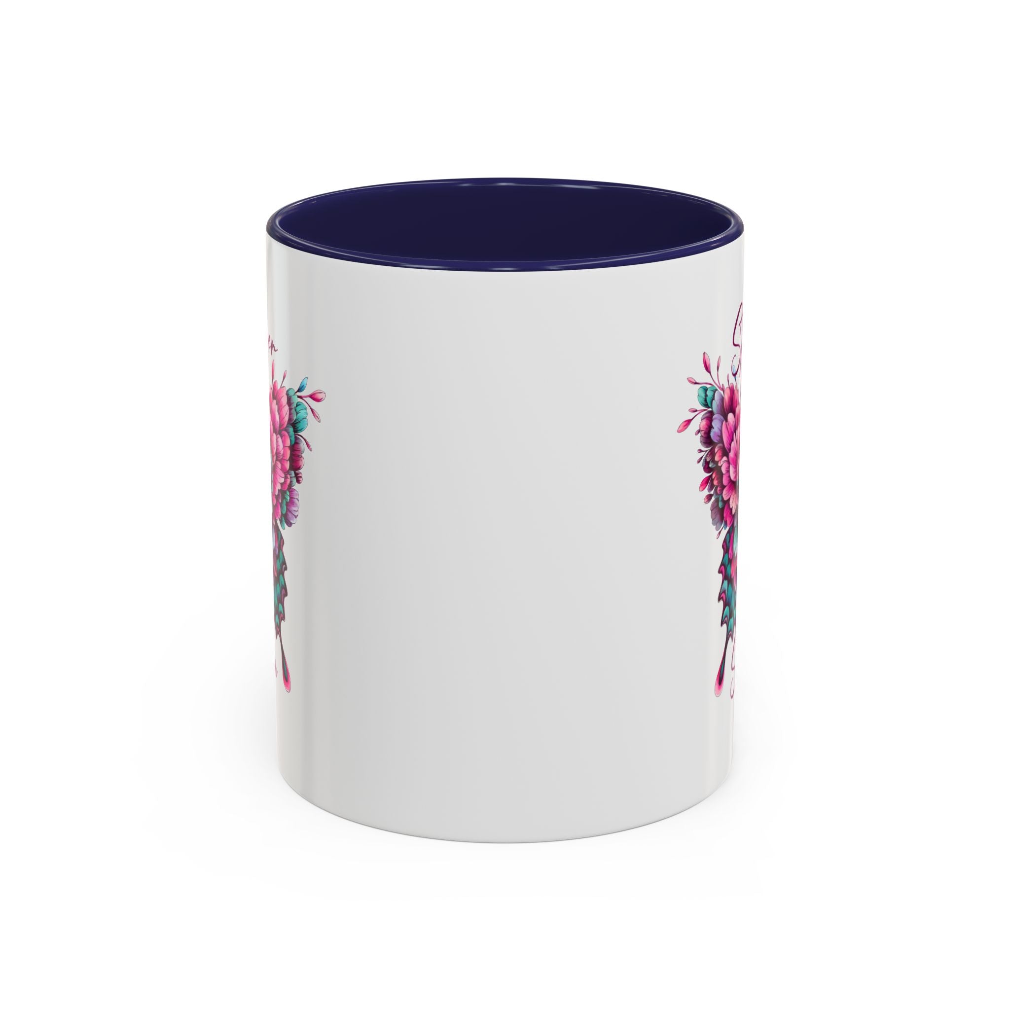 Stronger Than The Storm Accent Coffee Mug - Inspirational Butterfly Design