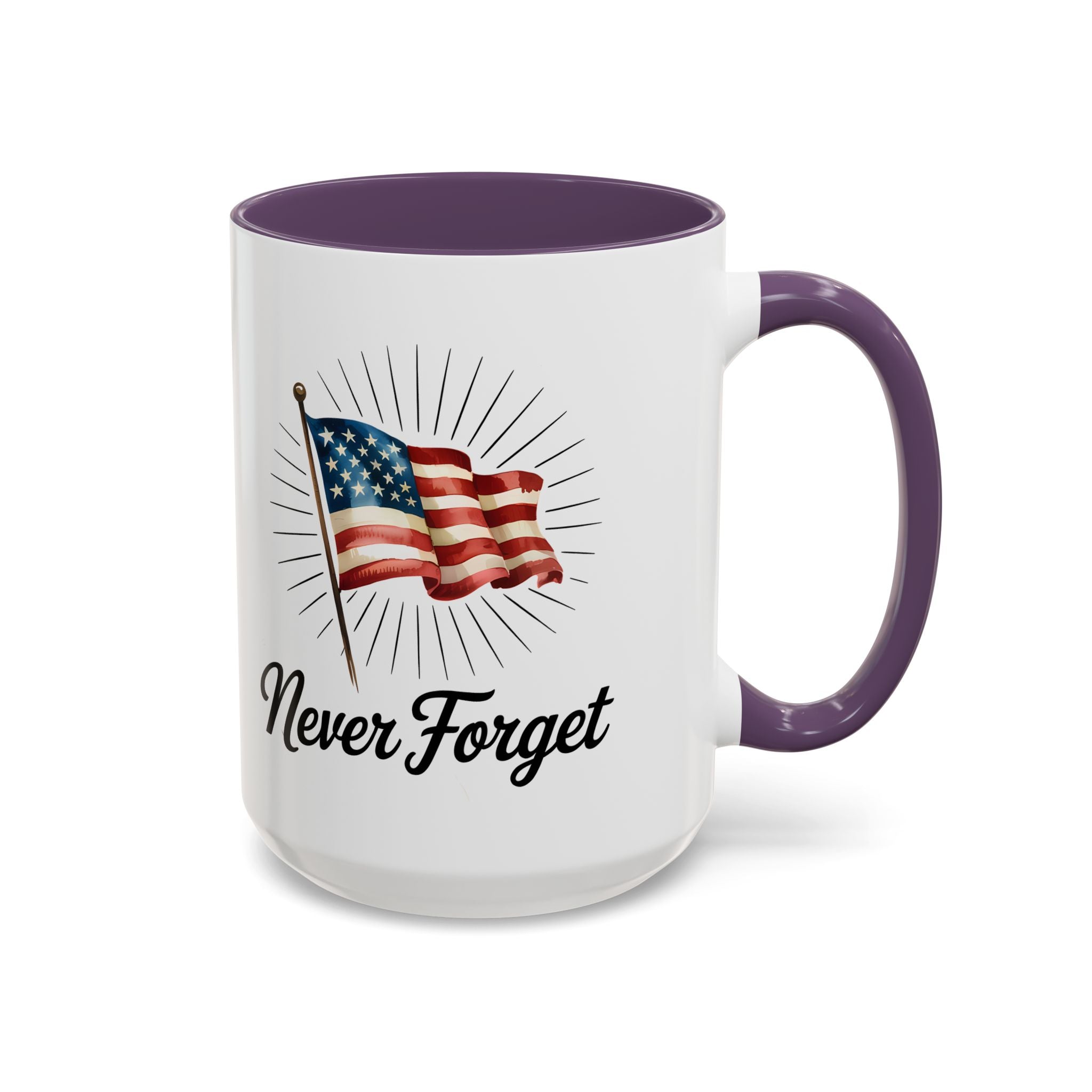 Patriotic Never Forget Coffee Mug - 11oz & 15oz USA flag