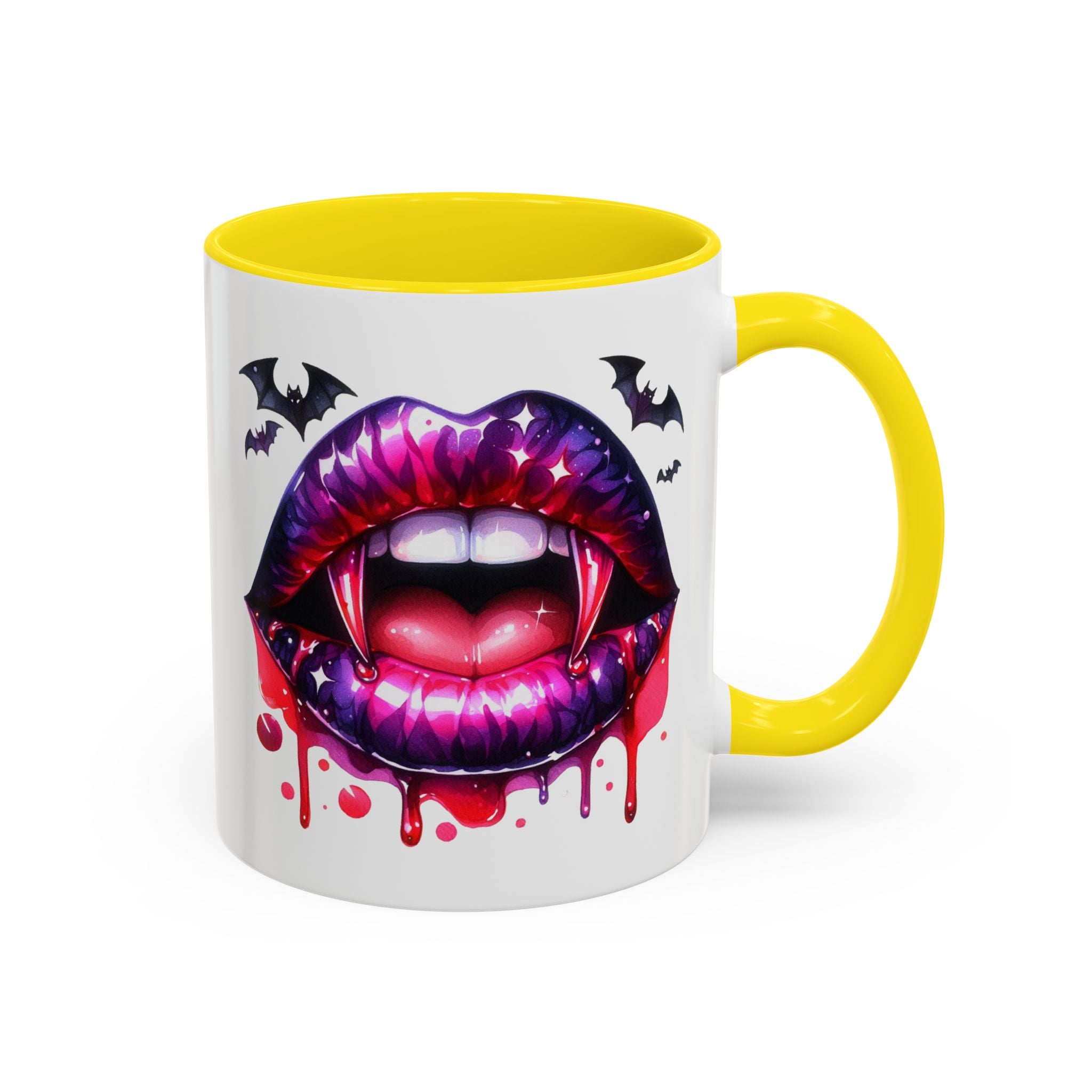 Gothic Vampire Coffee Mug, Halloween Mug, Dark Aesthetic, bats, Spooky Home Decor, Unique Coffee Cup