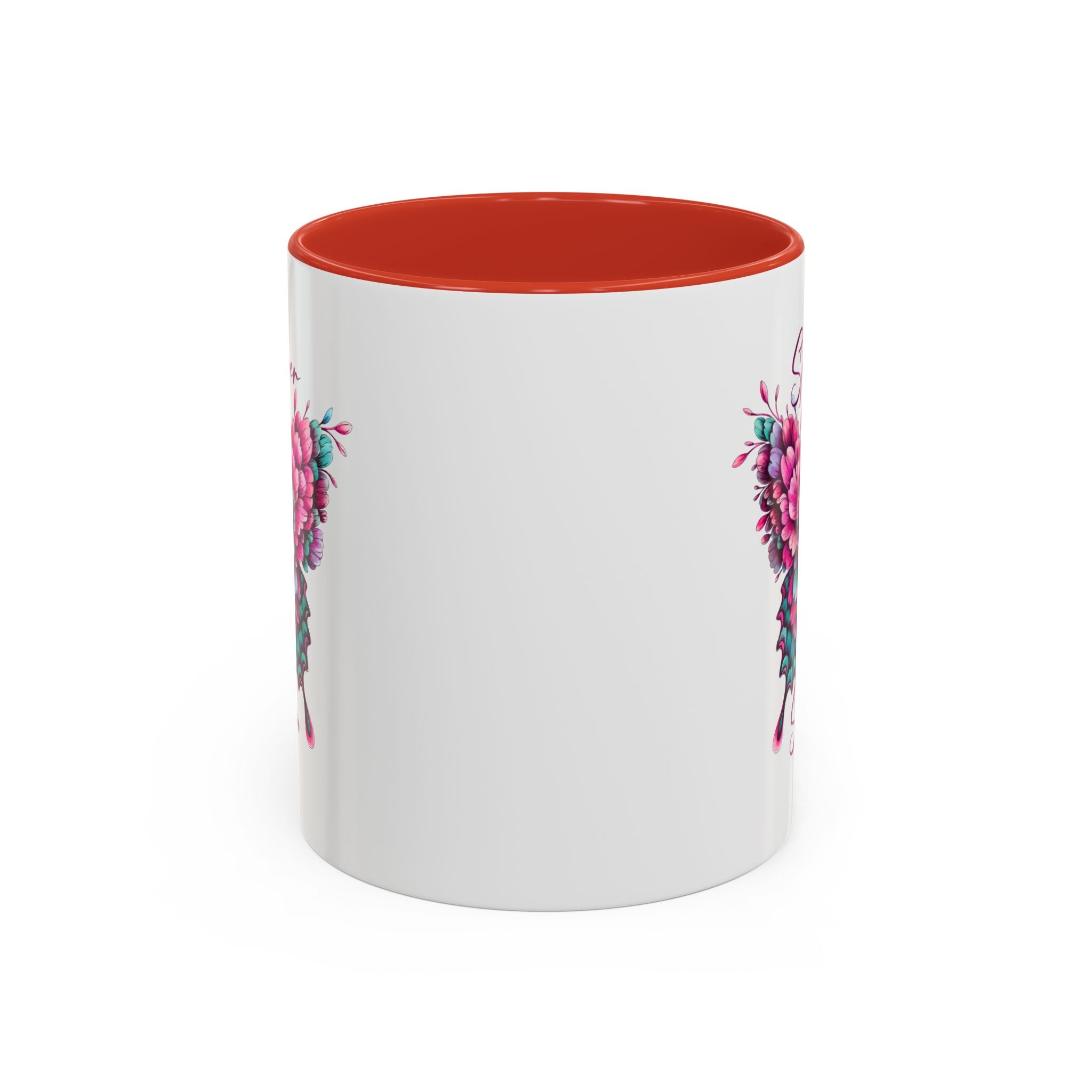 Stronger Than The Storm Accent Coffee Mug - Inspirational Butterfly Design