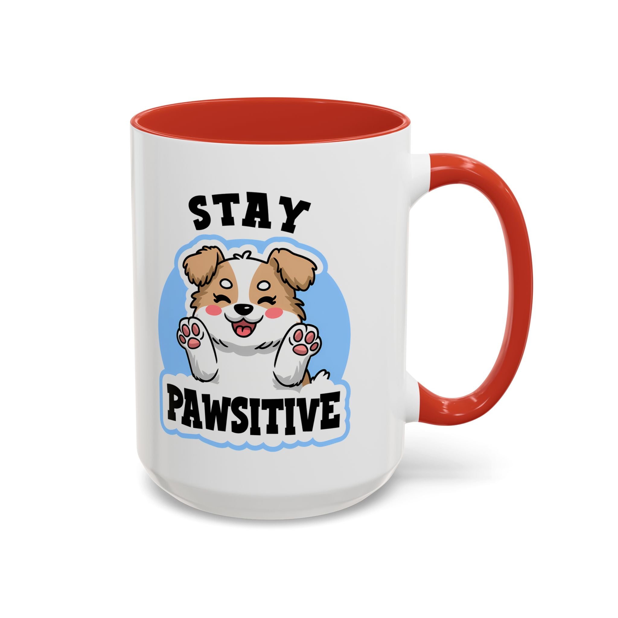 Cute Stay Pawsitive Coffee Mug - Perfect Gift for Dog Lovers mental health