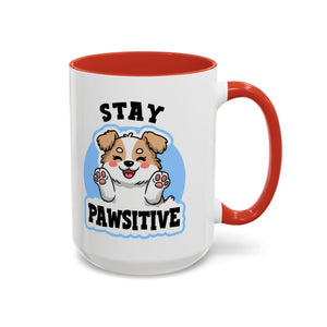 Cute Stay Pawsitive Coffee Mug - Perfect Gift for Dog Lovers mental health