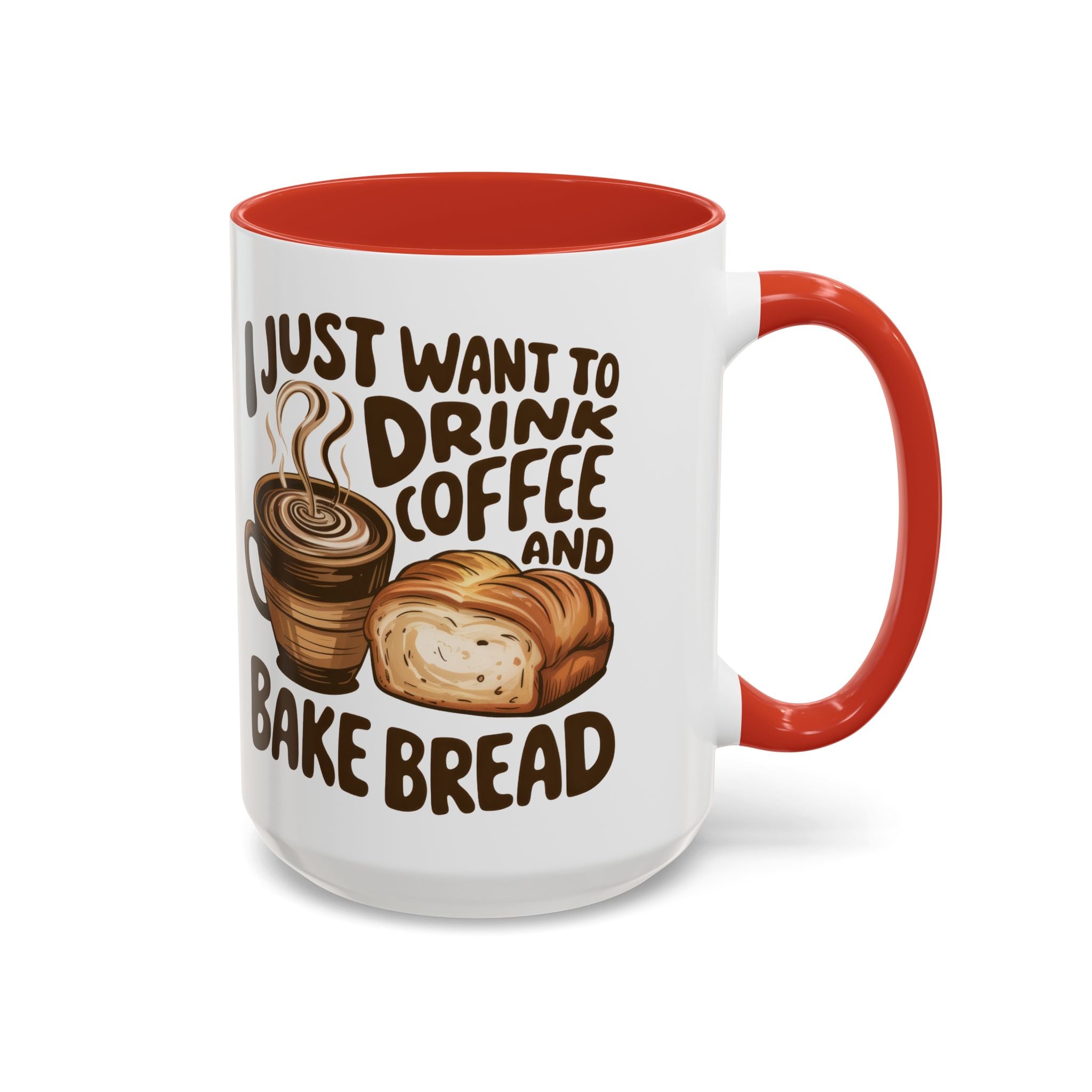 Cute Coffee & Bread Mug - Ideal for Baking Enthusiasts kitchen fun cozy