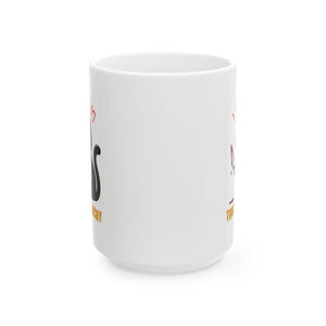 Funny Cat coffee Mug - halloween attitude Cat Lovers, Birthday Present, Coffee Lovers, Home Office Decor, Animal Lover Gift