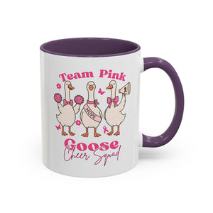 cancer awareness Team Pink Goose Cheer Squad Coffee Mug - Cute Animal Mug for Fun Gifts,   Home Decor/Office Use