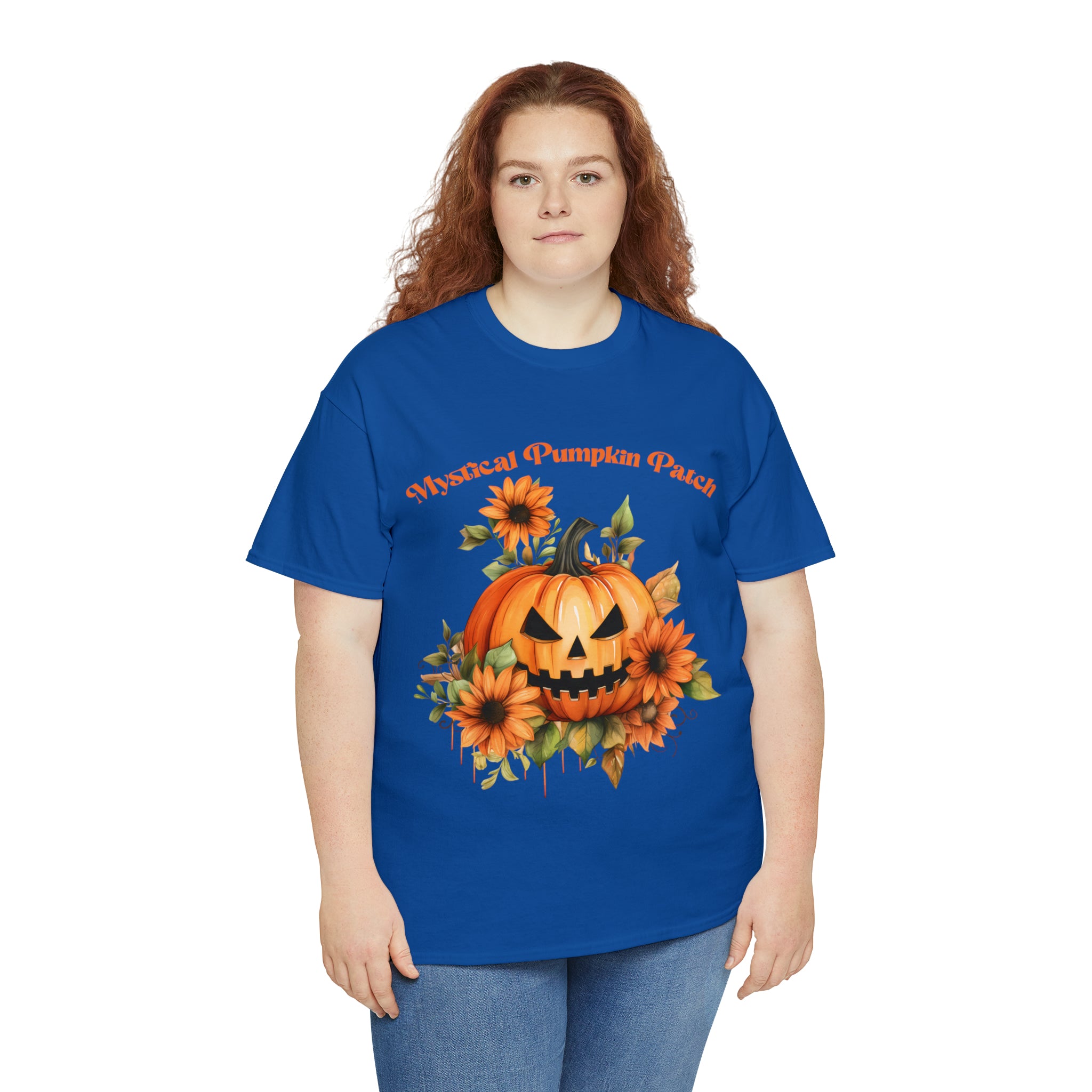 Halloween unisex t shirt mystical pumkin patch fall fun stocking stuffer Unisex Heavy Cotton Tee