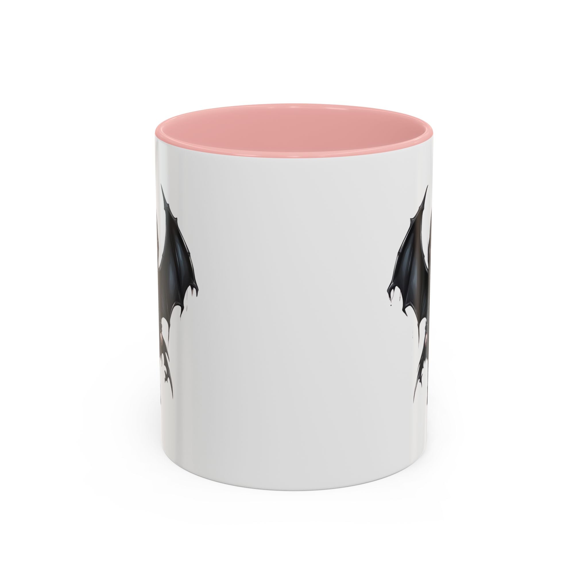 Gothic vampire girl with bat wings horror art Accent Coffee Mug (11, 15oz) vamp18