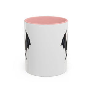 Gothic vampire girl with bat wings horror art Accent Coffee Mug (11, 15oz) vamp18