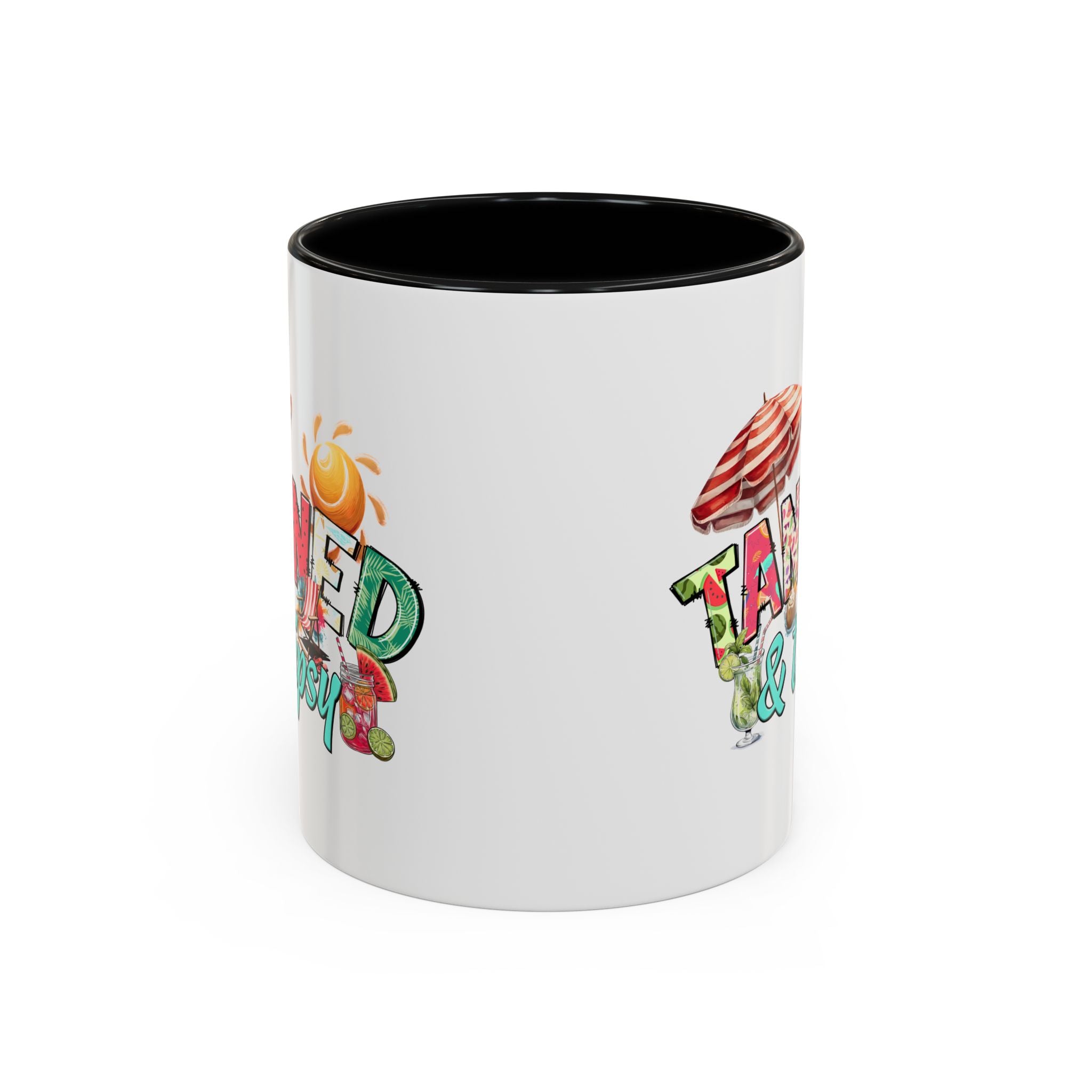 Tanned & Tipsy Accent Coffee Mug - Perfect for Summer Vibes & Beach Lovers party