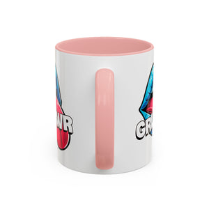 GRL PWR Accent Coffee Mug - Bold Fun Design for Empowerment, Great Gift for Friends, Coffee Lovers, Birthdays, and Celebrations