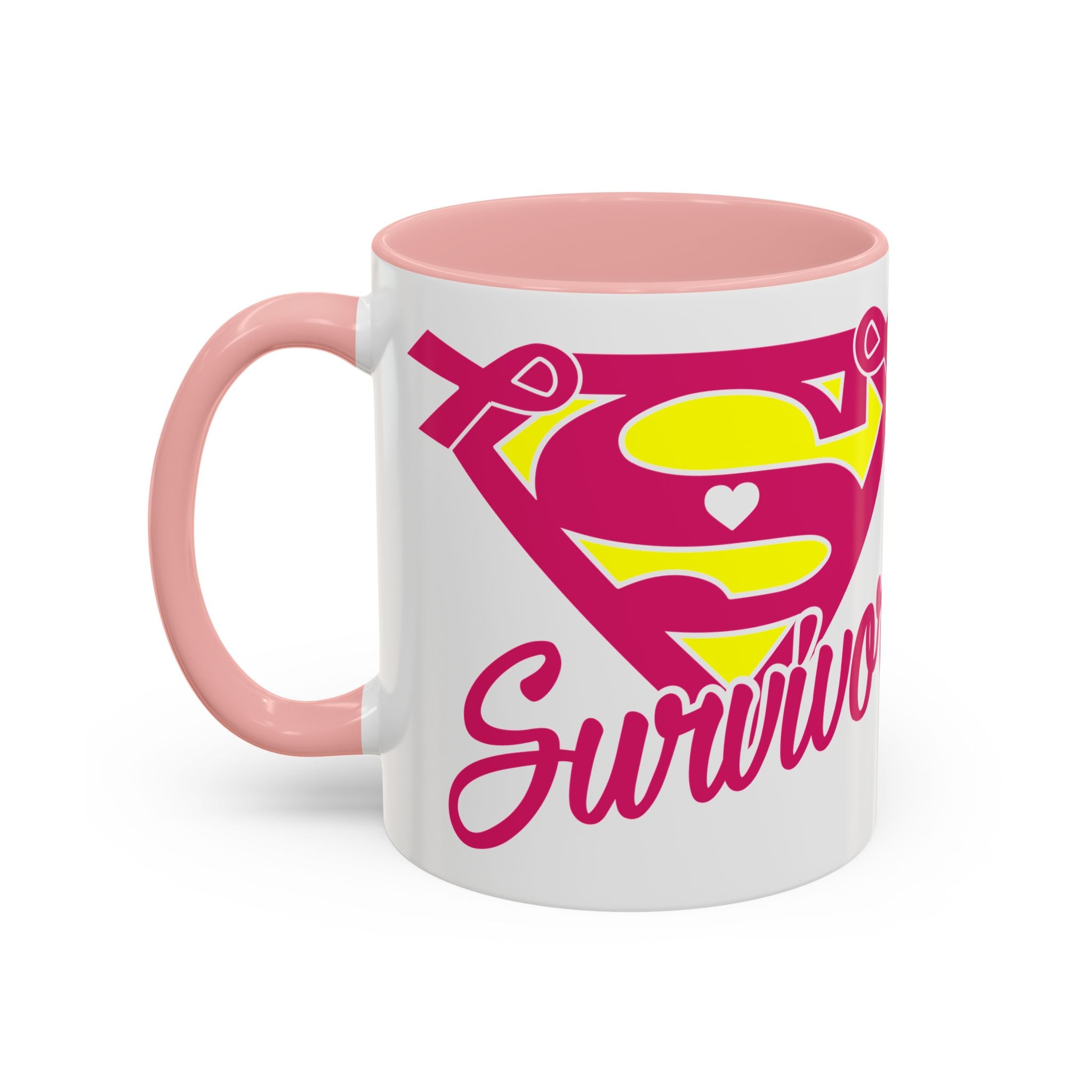 Survivor Mug 11oz & 15oz | Cancer Awareness, Motivational Gift, Empowerment, Superhero Theme, Unique Coffee Cup