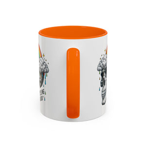 Skull Rainbow Coffee Mug, Unique Gift for Coffee Lovers, Halloween Decor, Daily Motivation Mug, Fun Skull Design
