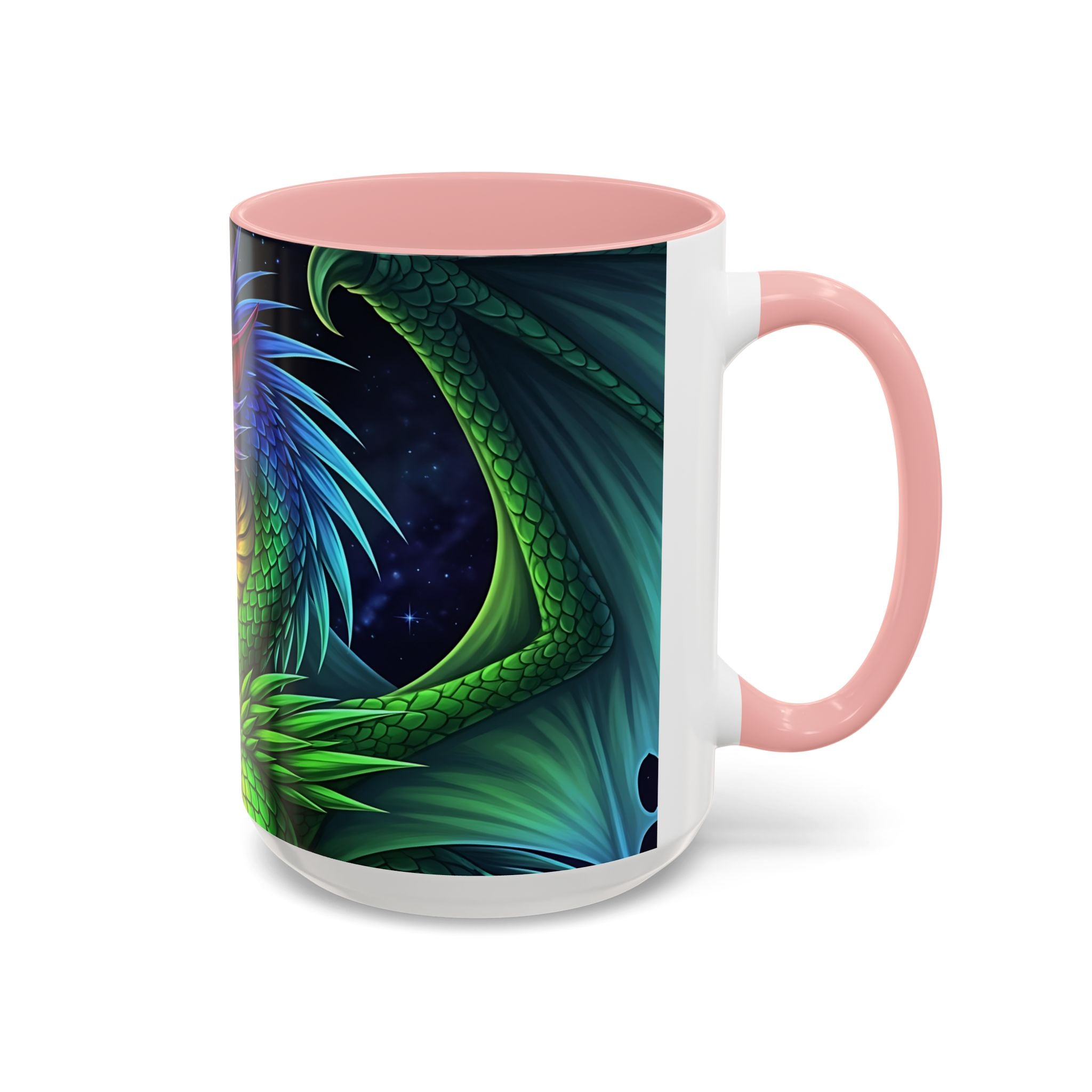 green  Dragon Accent Coffee Mug - 11 & 15oz Fantasy Drinkware