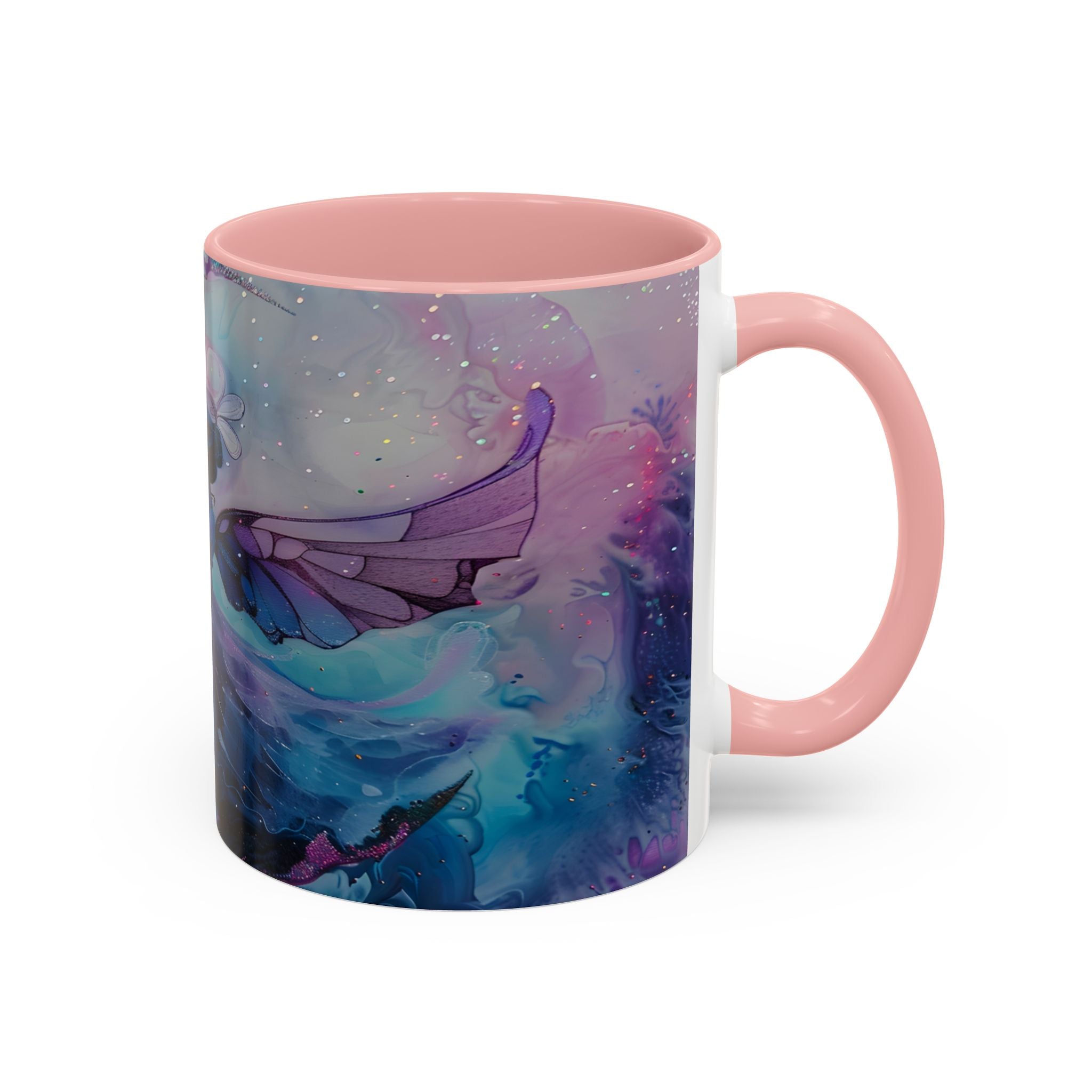 Enchanted Fairy Accent Coffee Mug — Magical Night Sky Illustration (11/15oz) fantasy