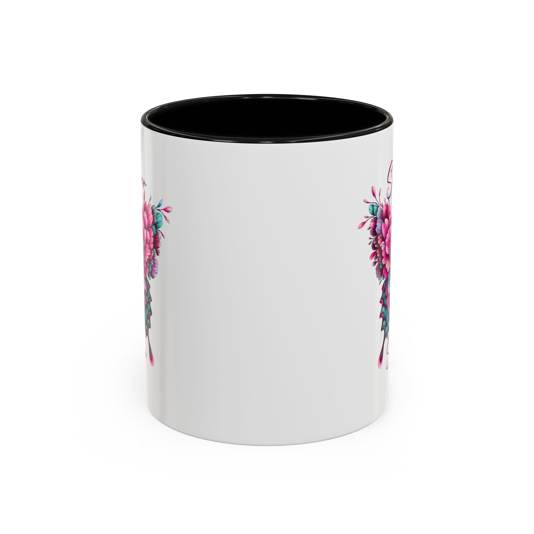 Stronger Than The Storm Accent Coffee Mug - Inspirational Butterfly Design