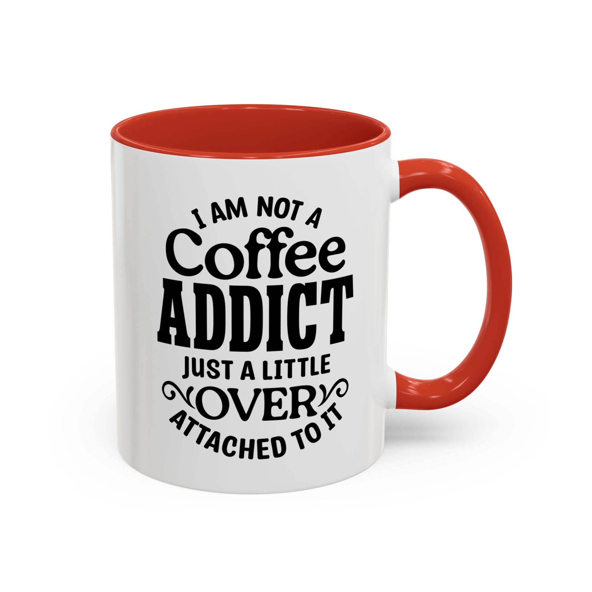 Coffee Addict Mug, Funny Coffee Lover Gift, Black Accent Mug, Warm Beverage Cup, Office Humor Drinkware
