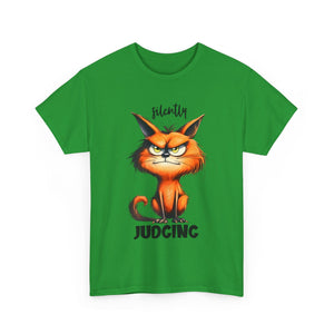 Unisex Cat Judgment Tee, Funny Cat Shirt, Gift for Cat Lovers, Pet Humor Tee, Cute Cat Graphic Tee, Animal T-Shirt