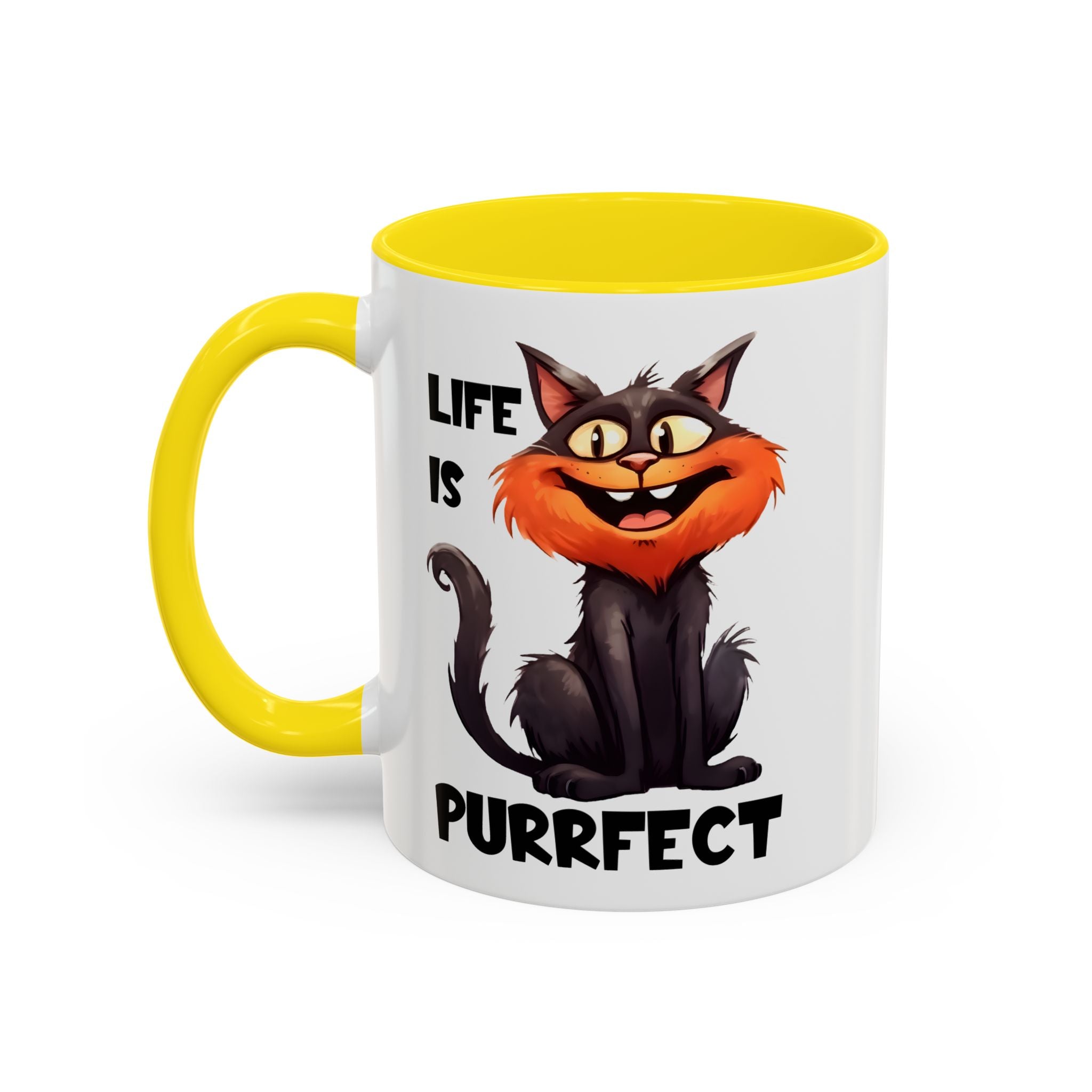 Purrfect Cat Accent Coffee Mug, Cat Lover Gift, Funny Drinkware, Cute Kitchen Accessory, Pet Owner Mug, Unique Gift Idea