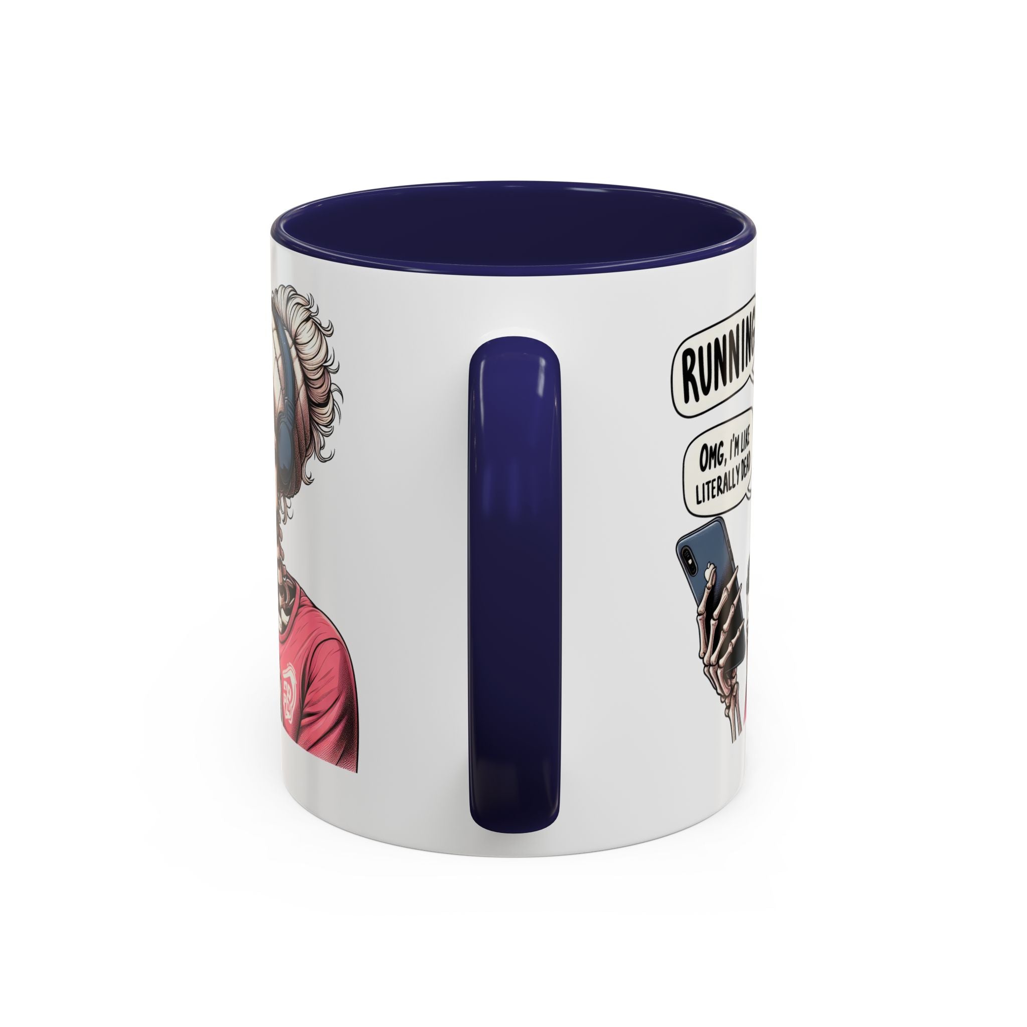 Running Skeleton Coffee Mug - Perfect for Fitness Lovers, Halloween Decor, Gift for Runners, Funny Tea Cup, Workout Enthusiast