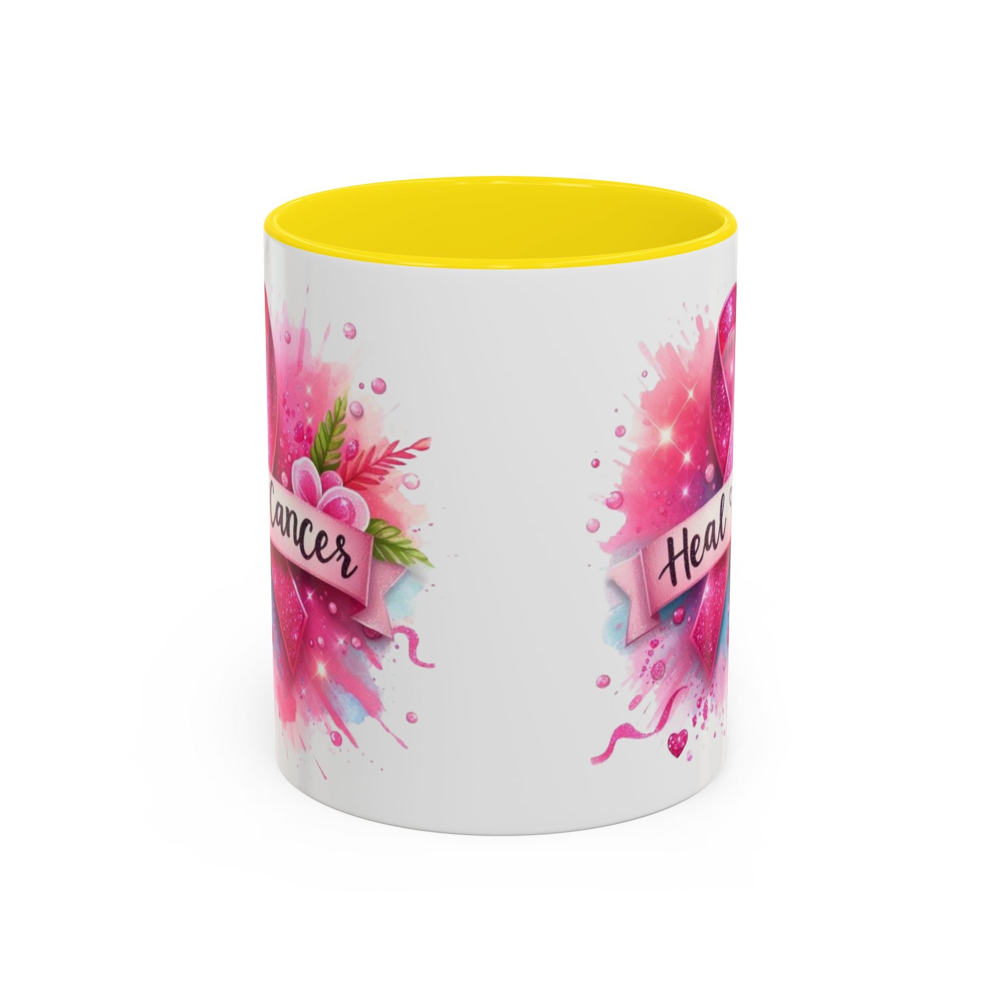 Pink Ribbon Healing Coffee Mug | Support Cancer Awareness | Inspirational Gift | Breast Cancer Support | 11oz & 15oz Options