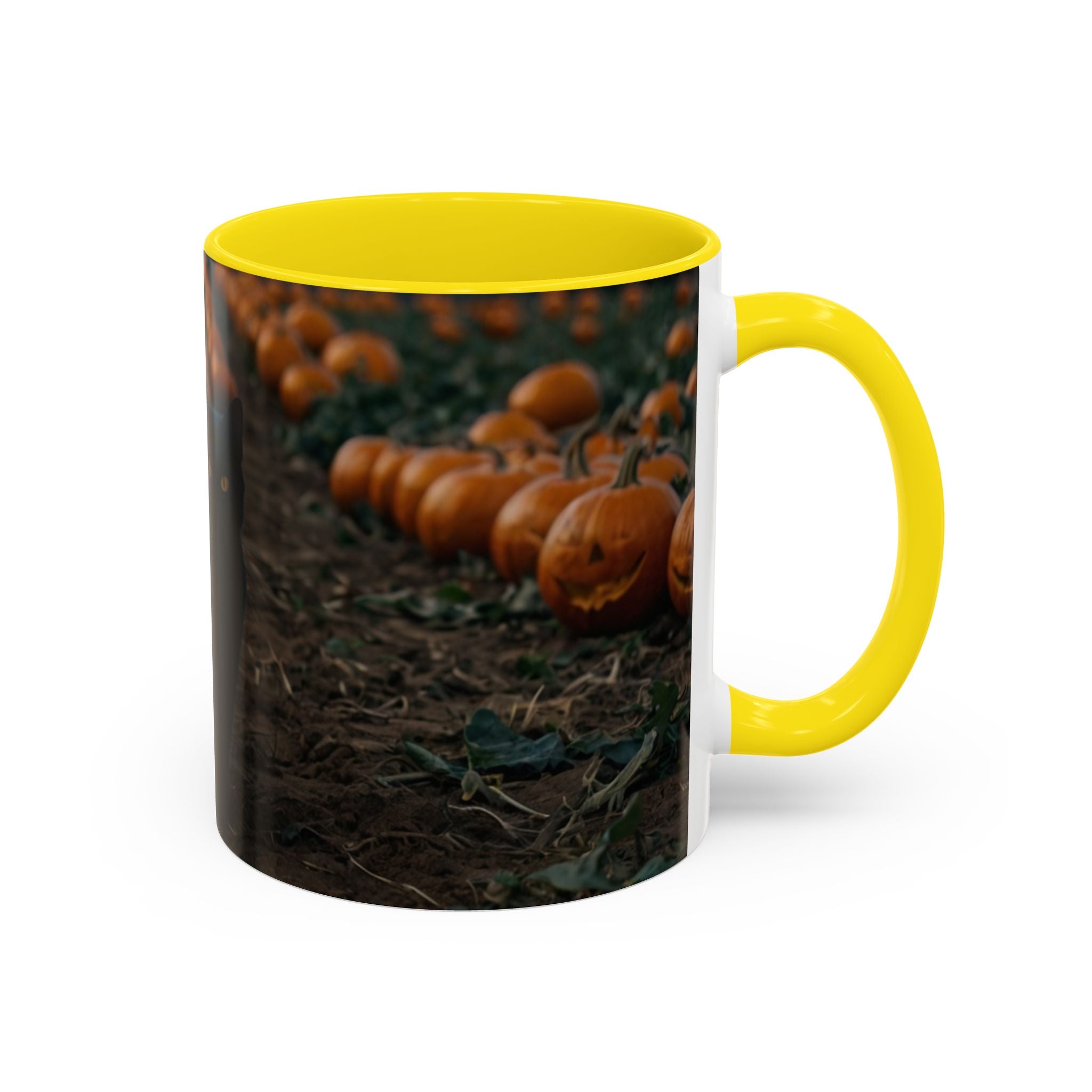 Halloween Black Cat Pumpkin Coffee Mug spooky magical