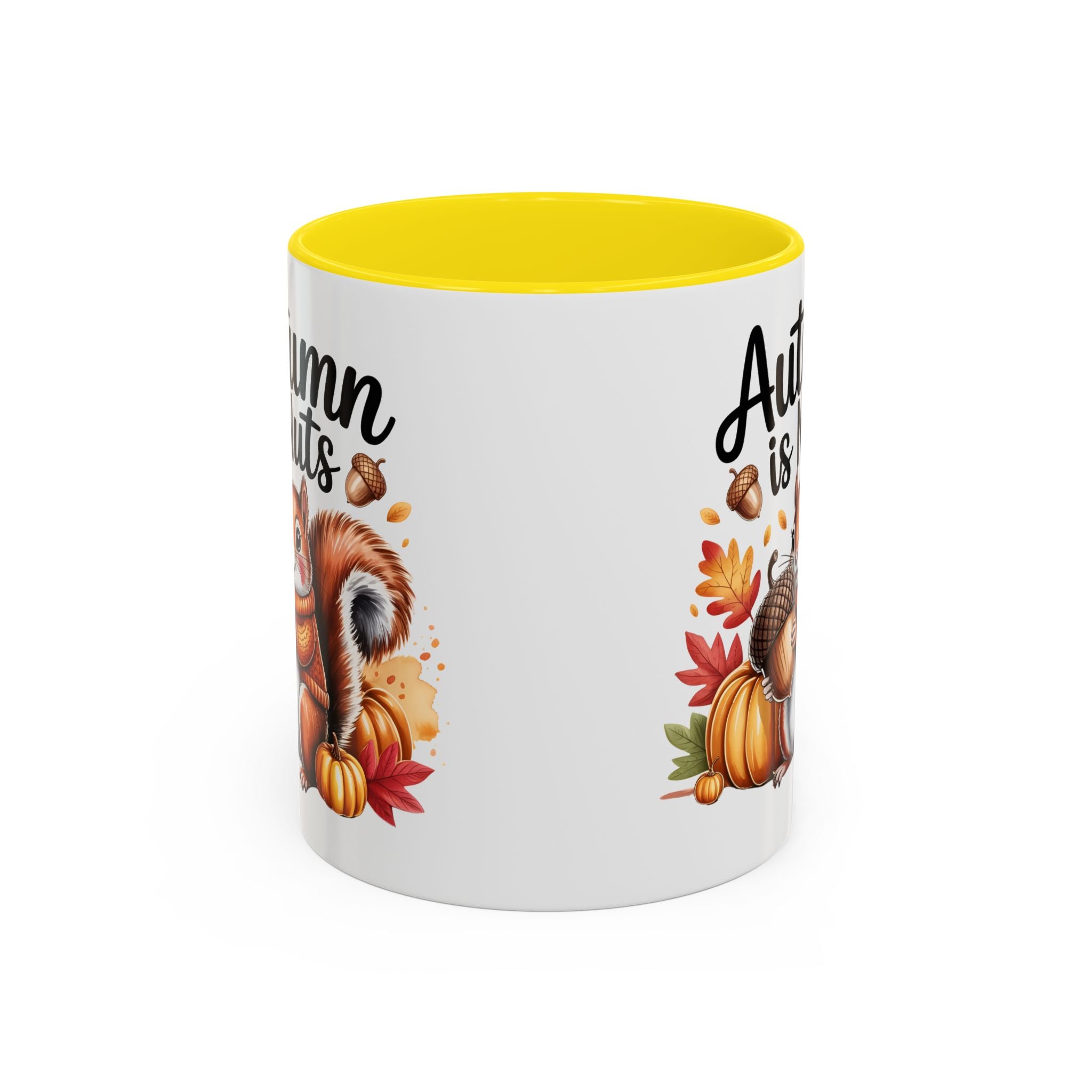 Autumn is nuts  Accent Coffee Mug - Perfect for Fall Celebrations nature and animal lovers